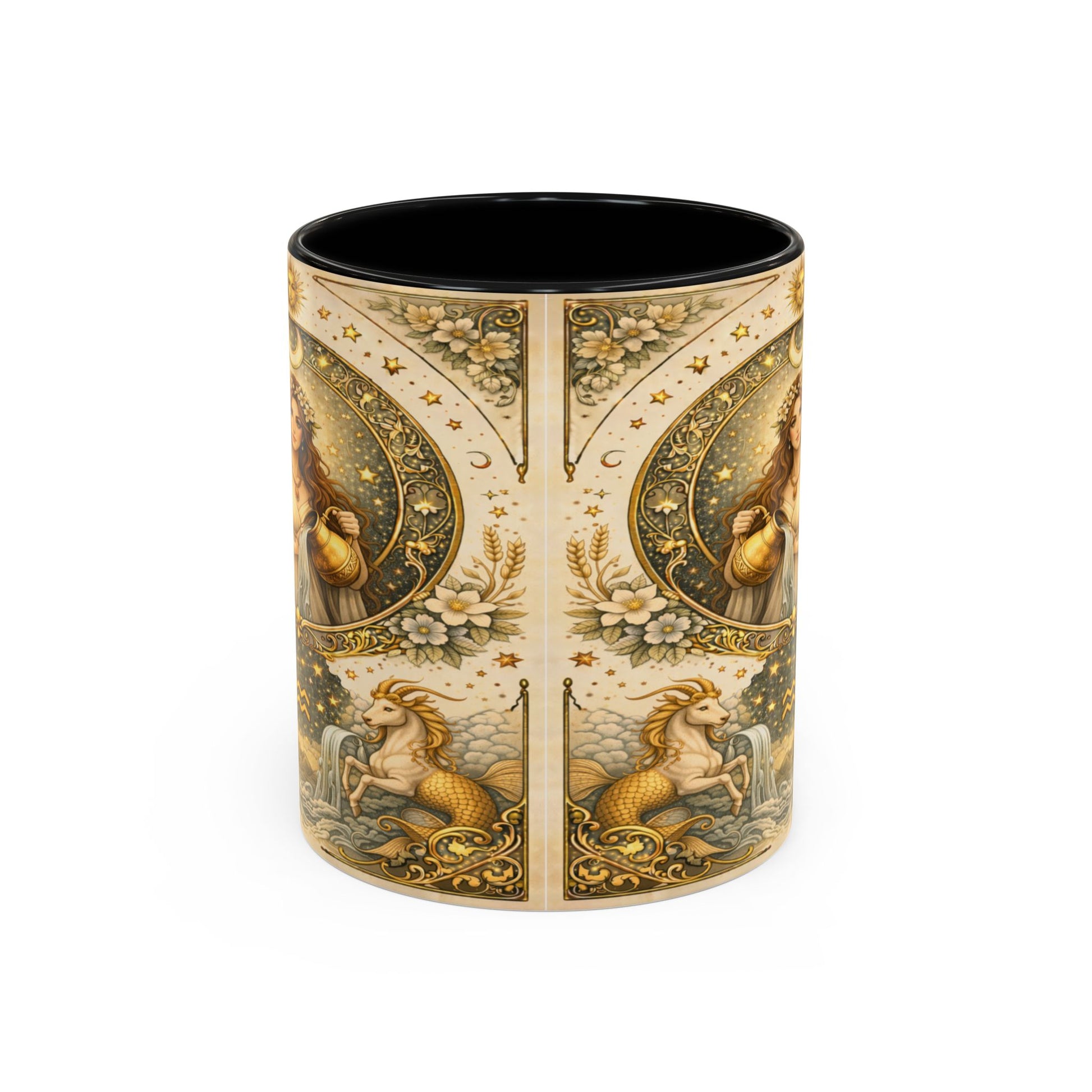 Celestial Aquarius Art Coffee Cup (11/15oz) by Grace Canvas Shop