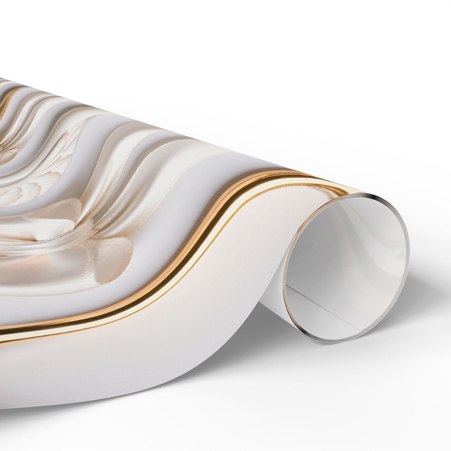 Elegant Gold & Cream Hearts Wrapping Paper Roll