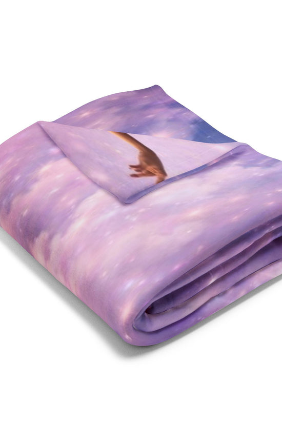 Ballet Dream Fleece Blanket — Ethereal Ballerina in Pink Galaxy by Grace Canvas Shop