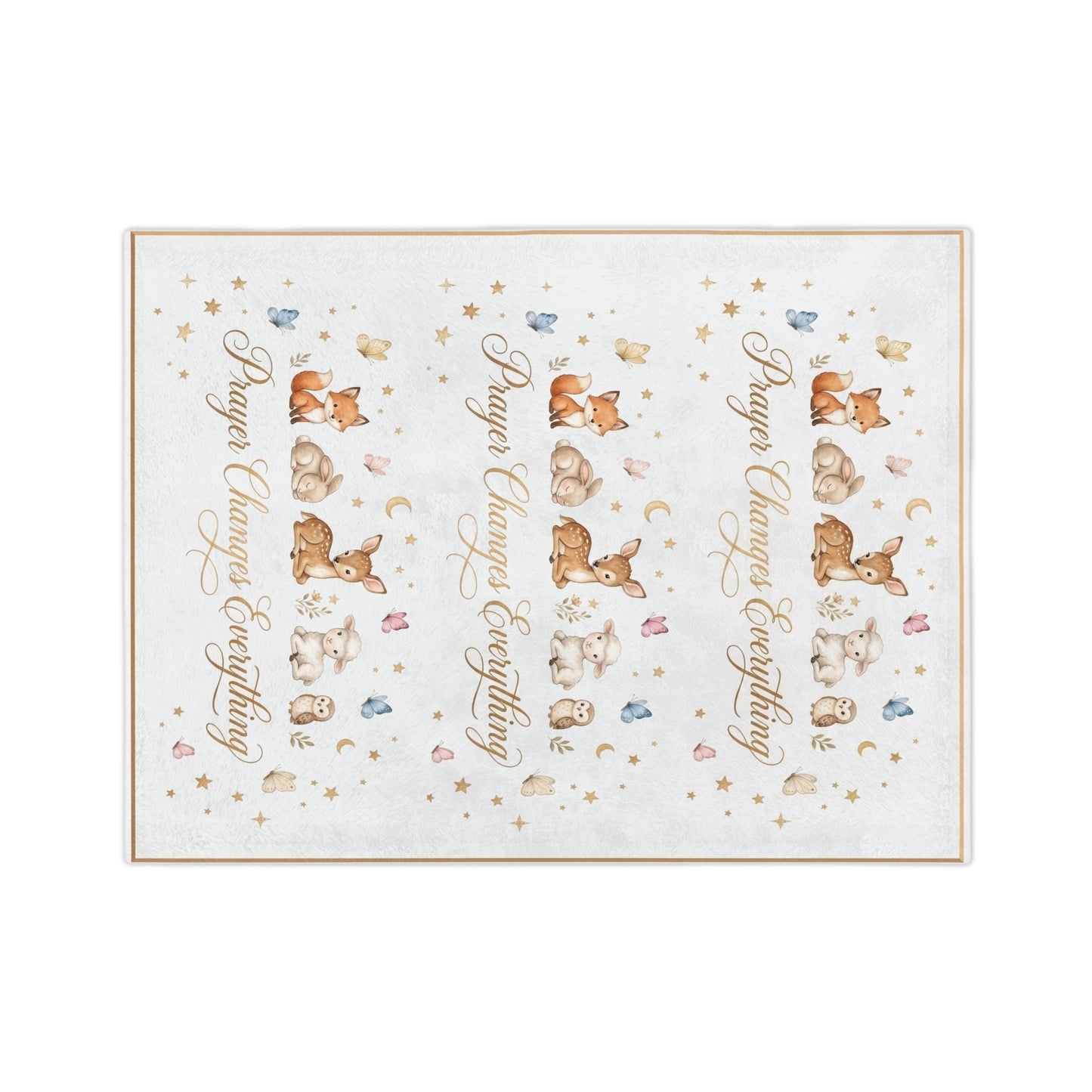 Prayer Changes Everything Baby Animal Nursery Throw
