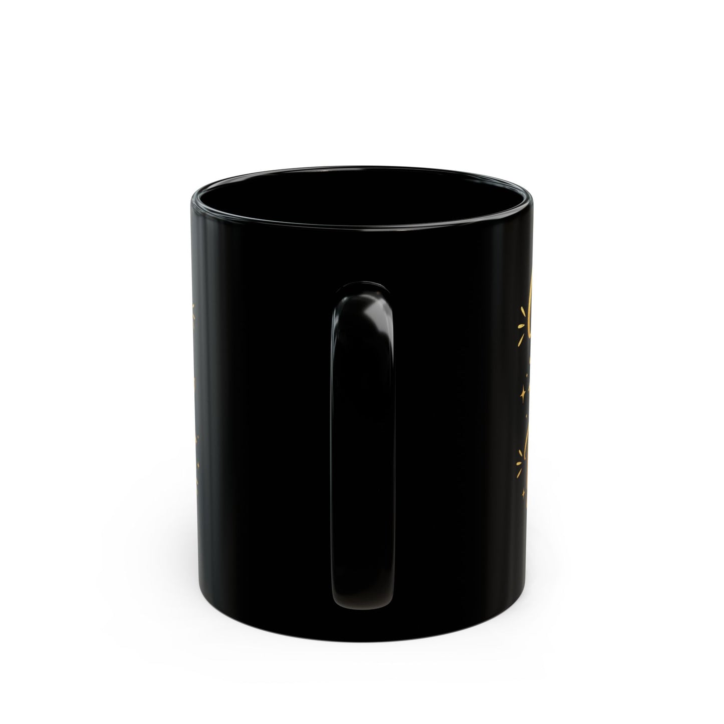 Grateful Happy Blessed Black Mug — 11oz/15oz Inspirational Coffee Cup