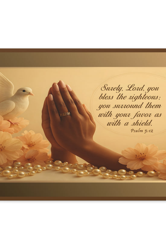 Psalm 5:12 Inspirational Print by Grace Canvas