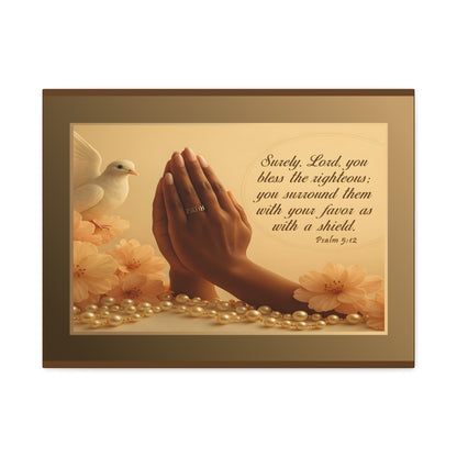 Psalm 5:12 Inspirational Print by Grace Canvas
