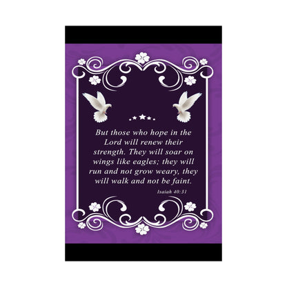 Isaiah 40:31 Inspirational Poster  Christian Faith Wall Art
