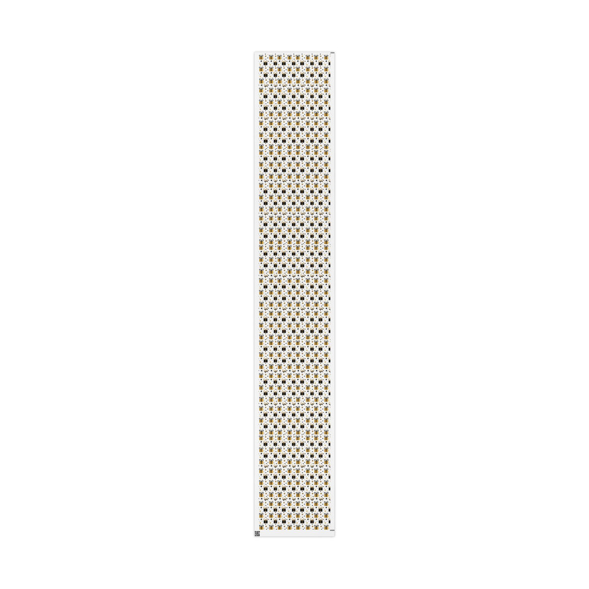 Gift Wrap Paper - Gold & Black Presents Pattern, Celebration Wrapping Paper