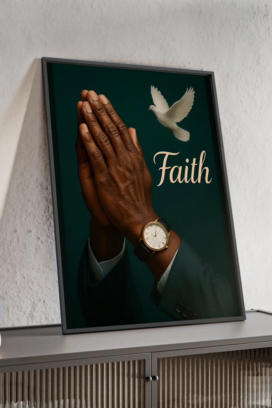 Man's Faith Prayer Framed Poster