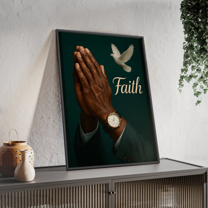 Man's Faith Prayer Framed Poster