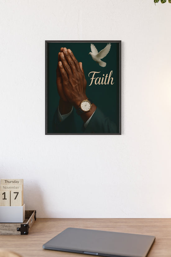 Man's Faith Prayer Framed Poster