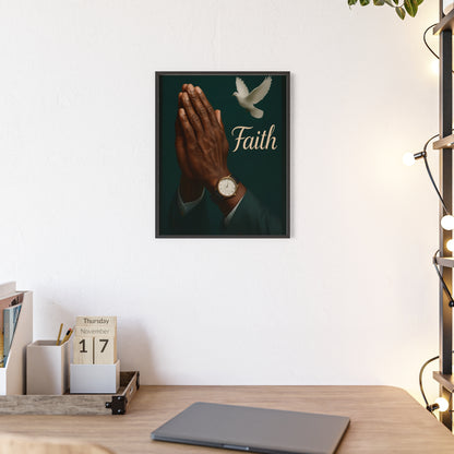 Man's Faith Prayer Framed Poster