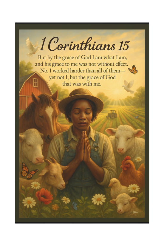 Farm Woman's Faith 1 Corinthians 15 Art Print by Grace Canvas.shop