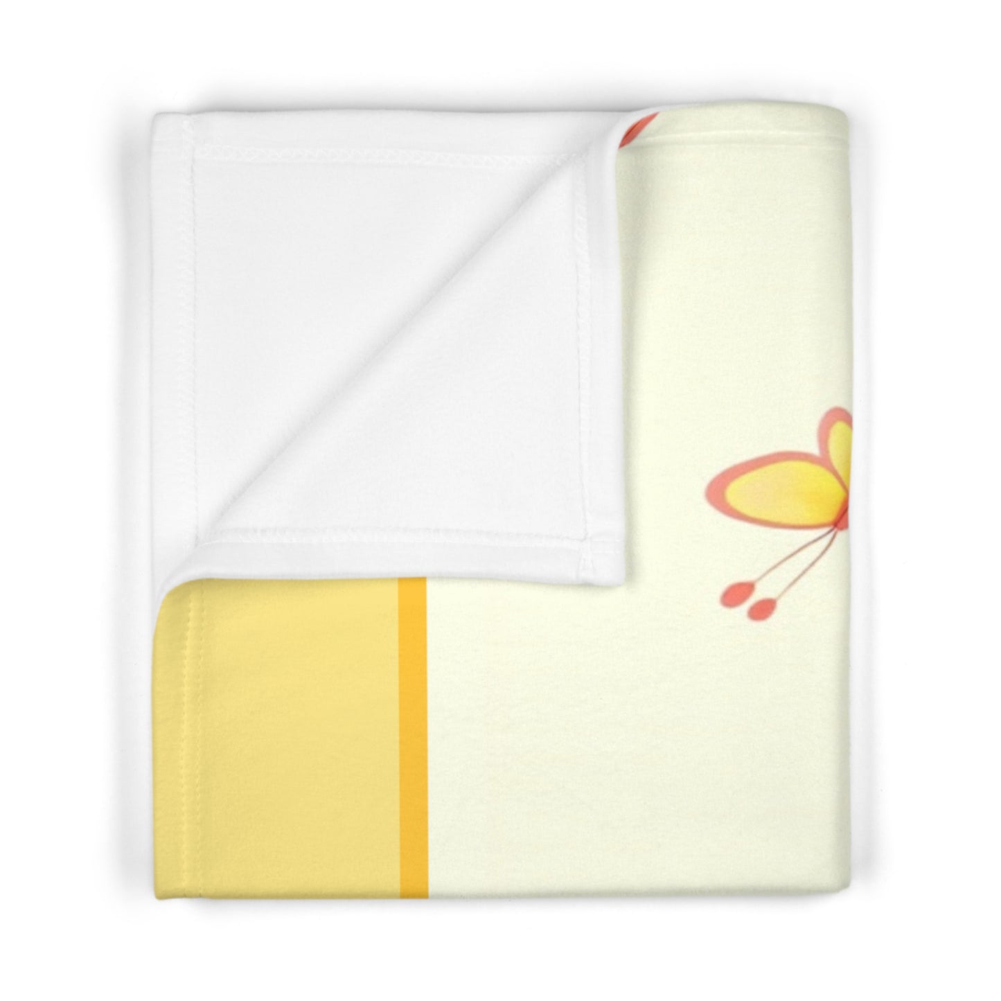 Cute Frog Baby Fleece Blanket — Soft Nursery Throw with Butterflies