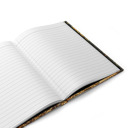 Golden Sunflower Hardcover Matte Journal Notebook