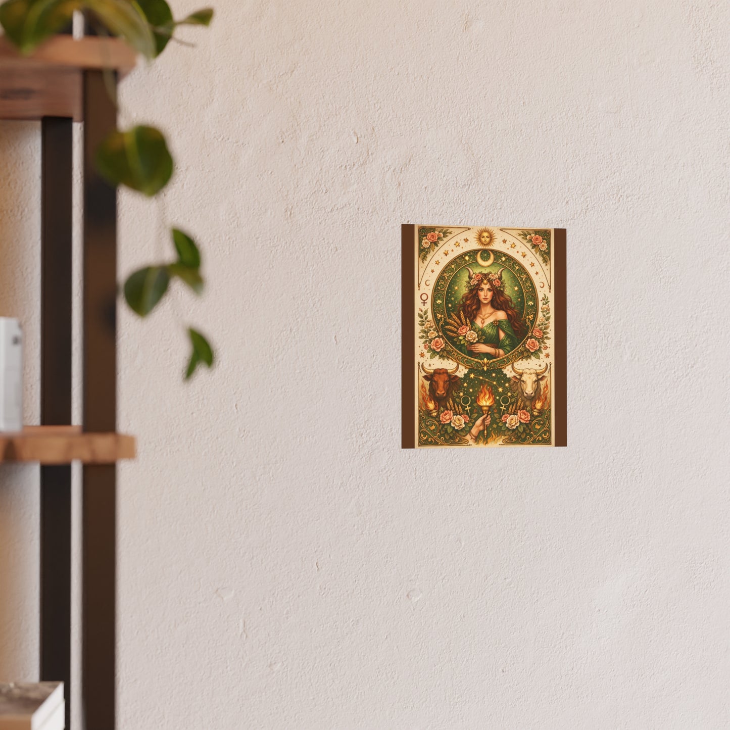 Celestial Taurus Goddess Art Poster by Grace Canvas Shop