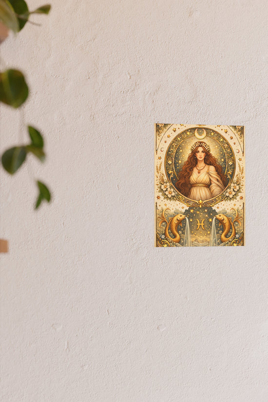 Celestial Pisces Zodiac Art Poster by Grace Canvas Shop