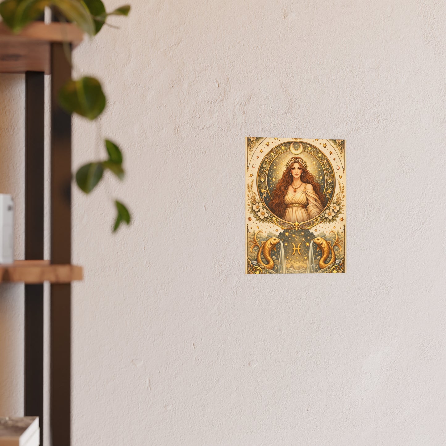 Celestial Pisces Zodiac Art Poster