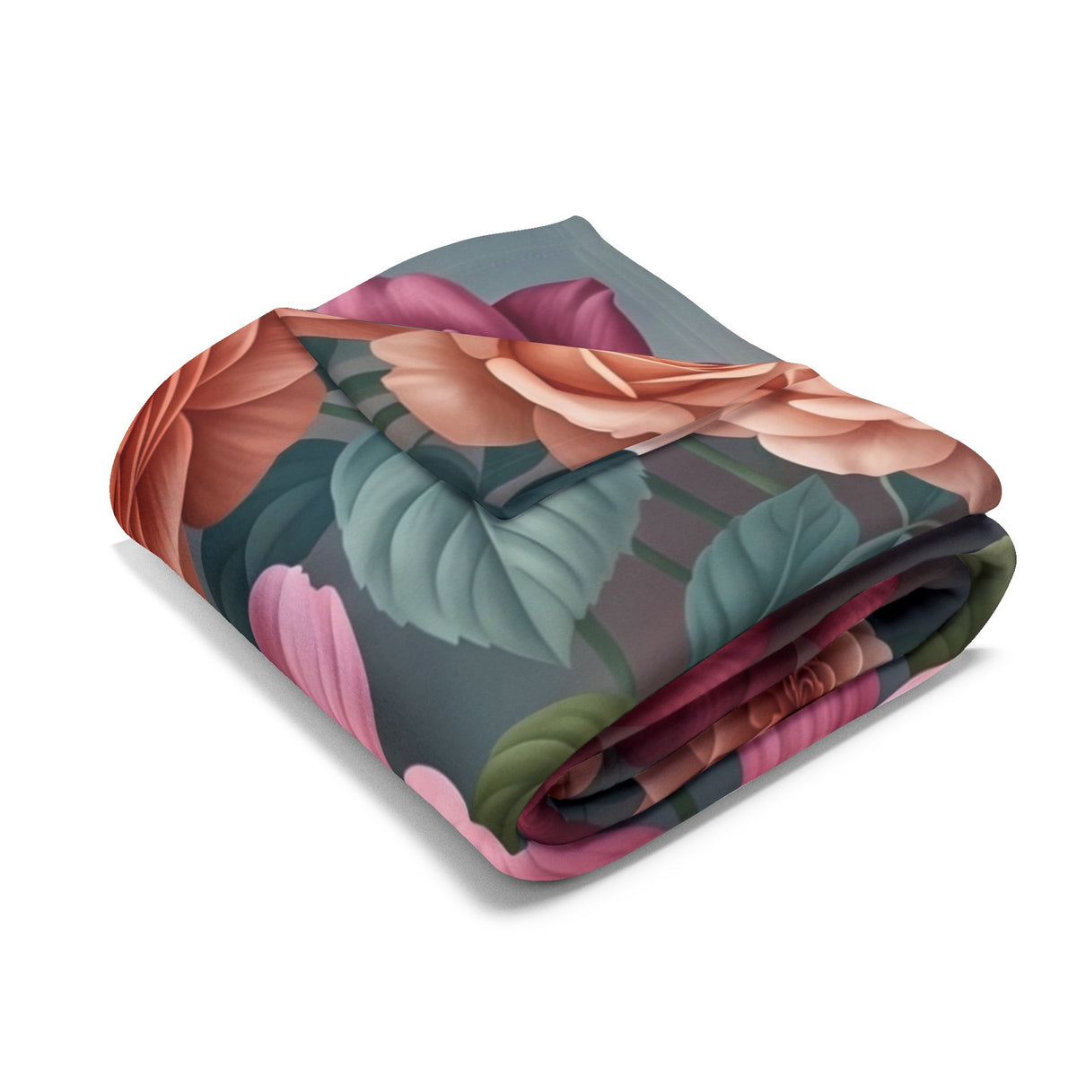 Floral Vintage Fleece Blanket — Rose Garden Arctic Throw