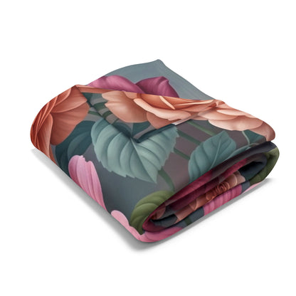 Floral Vintage Fleece Blanket — Rose Garden Arctic Throw