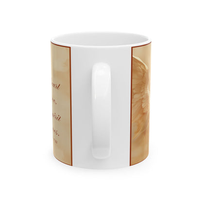 Angel Prayer Ceramic Mug  Inspirational Religious Quote Coffee Cup (11oz, 15oz)