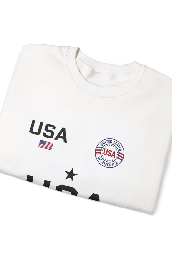 USA Flag Crewneck Sweatshirt — Patriotic American Graphic Pullover
