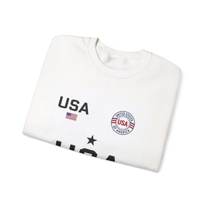 USA Flag Crewneck Sweatshirt — Patriotic American Graphic Pullover