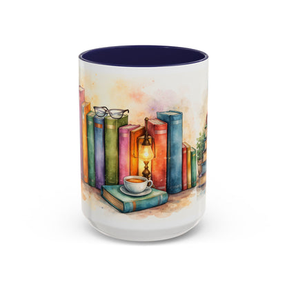 Watercolor Book Lovers Coffee Mug (11/15oz)