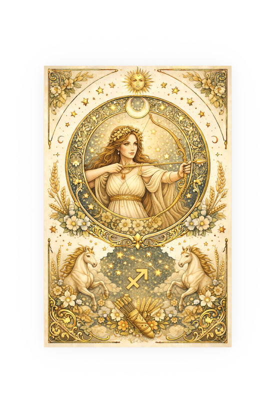 Celestial Sagittarius Zodiac Poster by Grace Canvas Shop