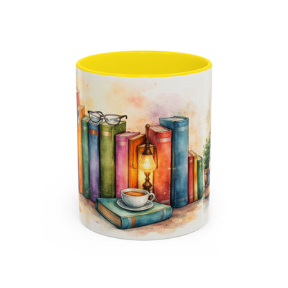 Watercolor Book Lovers Coffee Mug (11/15oz)