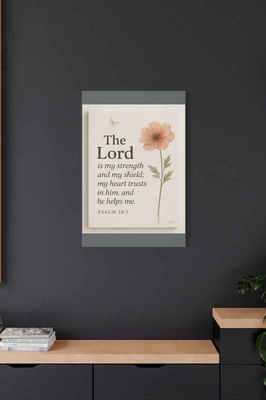 The Lord is My Strength Inspirational Wall Art by Grace Canvas