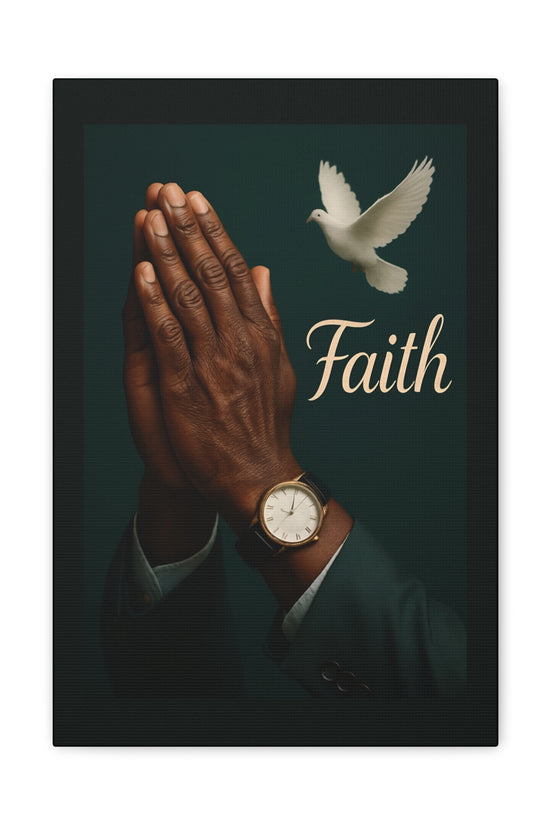 Man's Faith Inspirational Prayer Canvas Wall Art by Grace Canvas Shop