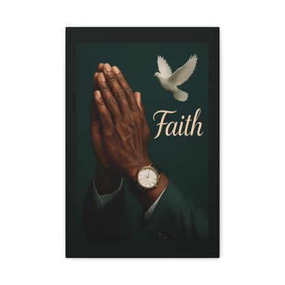 Man's Faith Inspirational Prayer Canvas Wall Art by Grace Canvas Shop