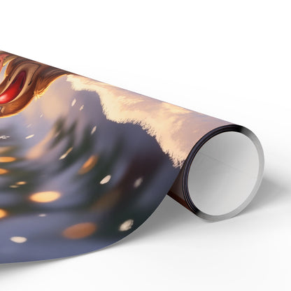 "Happy Holidays" Reindeer & Elf Gift Wrap