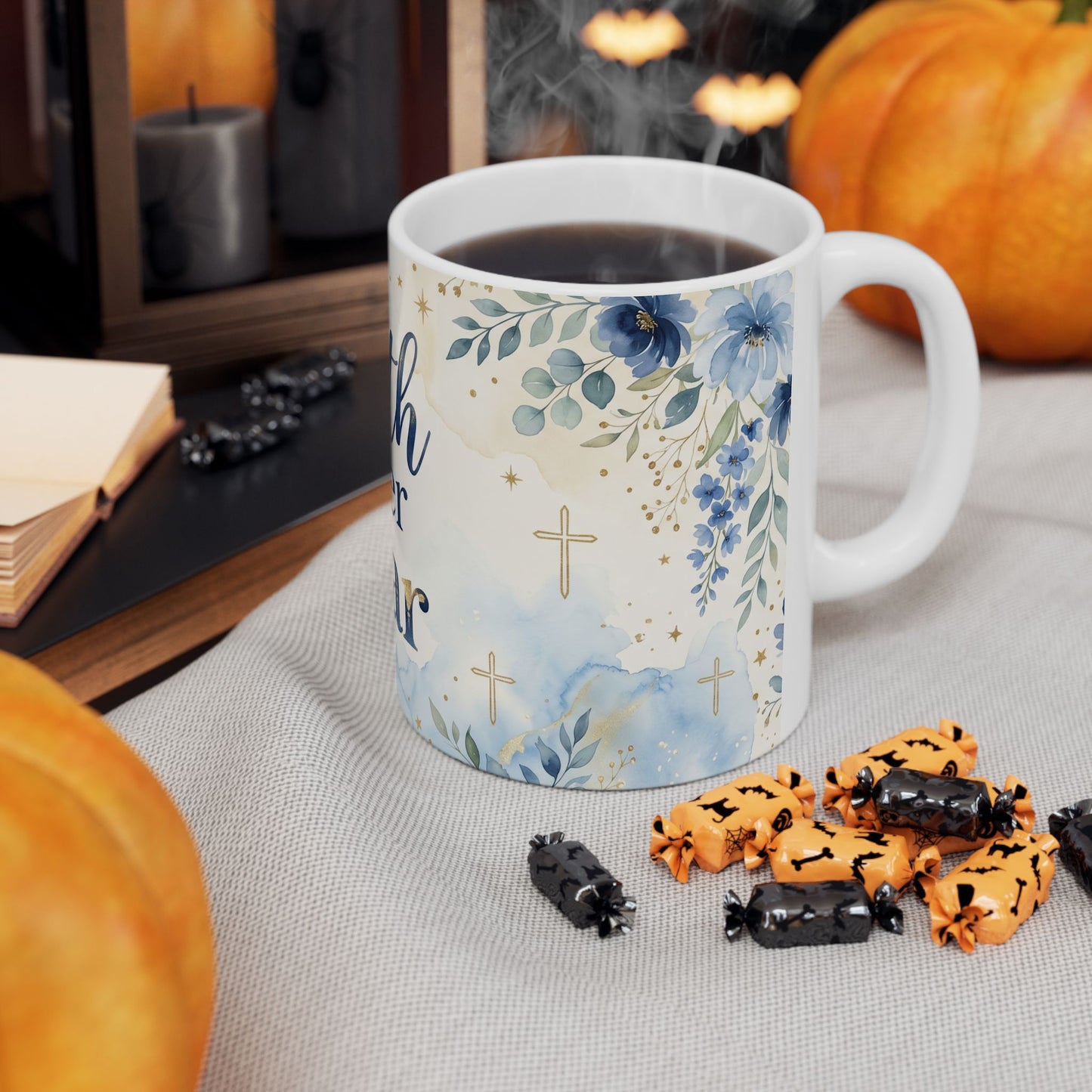 Faith Over Fear Ceramic Mug — Inspirational Christian Coffee Mug (11oz & 15oz)