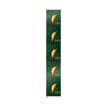 Christmas Green & Gold Wrapping Paper Roll — Elegant Holiday Gift Wrap with "Merry Christmas"