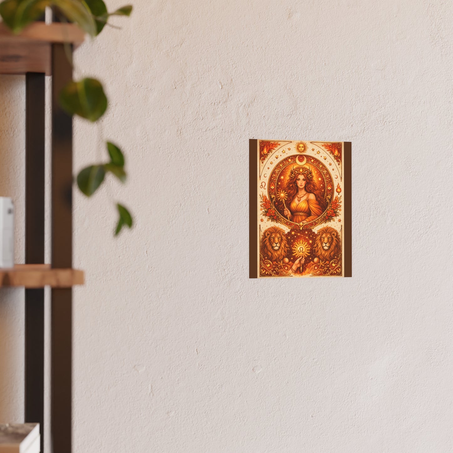 Celestial Leo Zodiac Art Poster