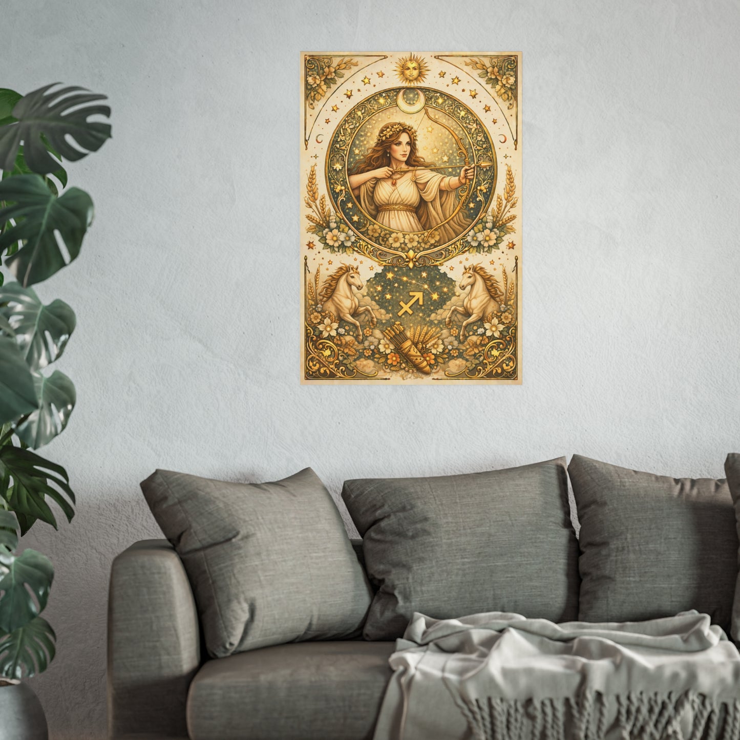 Celestial Sagittarius Zodiac Poster by Grace Canvas Shop