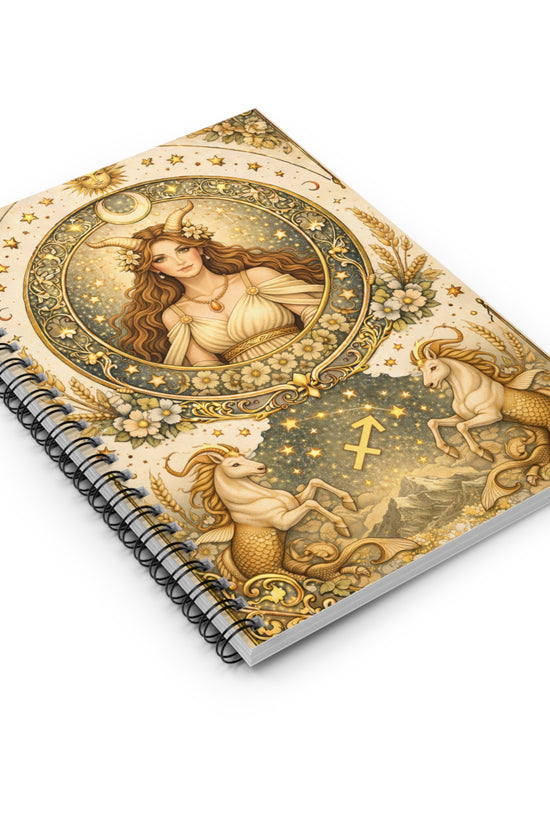 Celstial Capricorn Spiral Notebook by Grace Canvas Shop