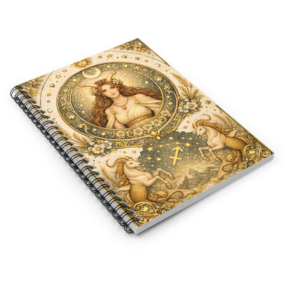 Celstial Capricorn Spiral Notebook