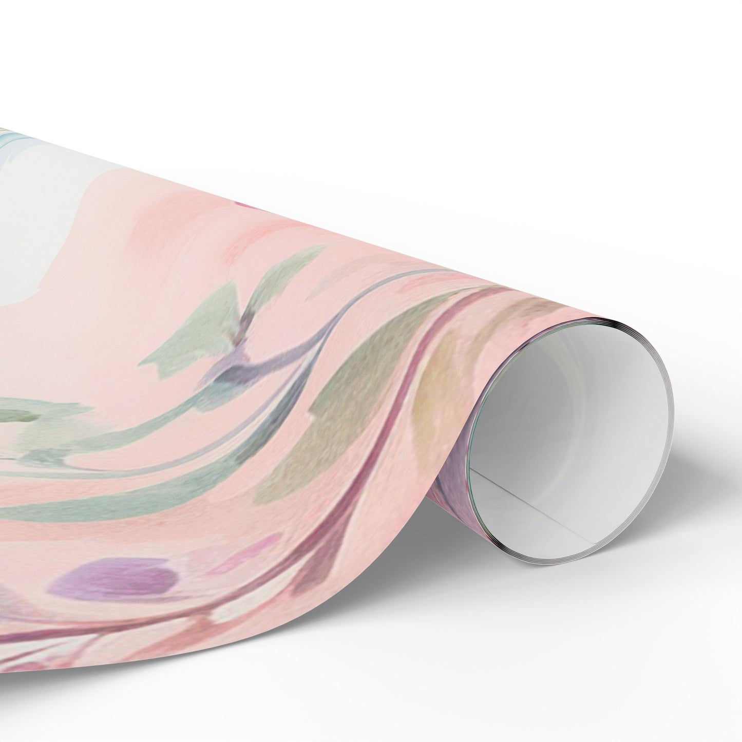 Pastel Bird Floral Wrapping Paper — Watercolor Birds Gift Wrap for Baby Showers & Spring Occasions