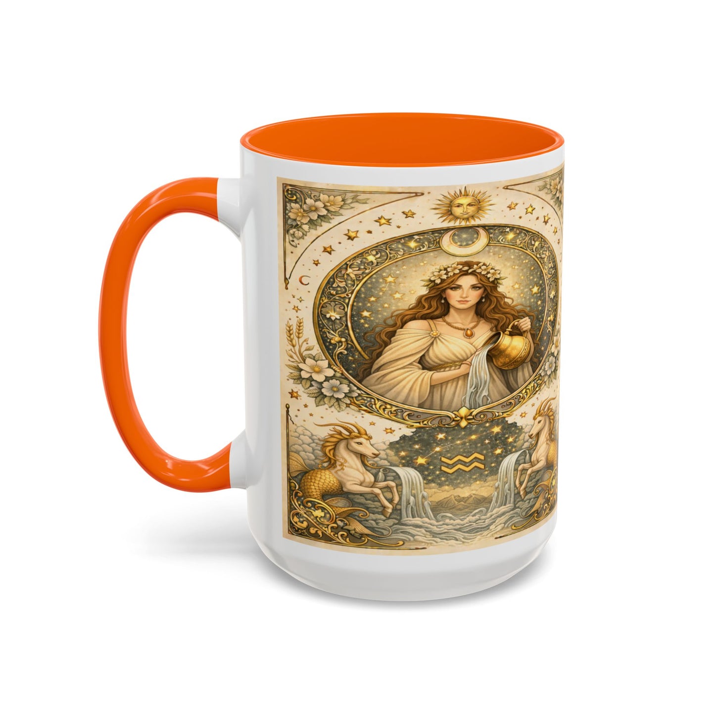 Celestial Aquarius Art Coffee Cup (11/15oz) by Grace Canvas Shop