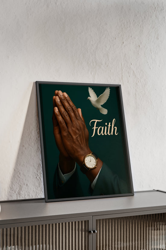 Man's Faith Prayer Framed Poster