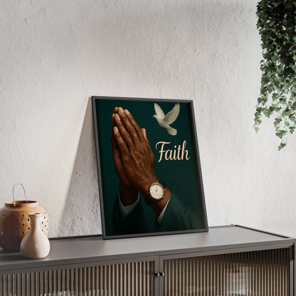 Man's Faith Prayer Framed Poster