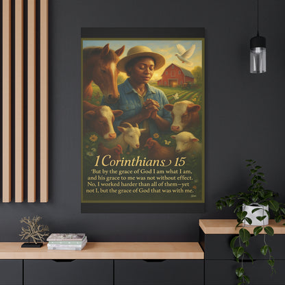 Farm & Faith 1 Corinthians 15 Inspirational Canvas Wall Art by Grace Canvas.shop