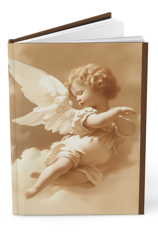 Sepia Cherub Hardcover Journal by Grace Canvas.shop