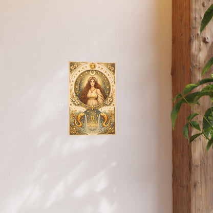 Celestial Pisces Zodiac Art Poster
