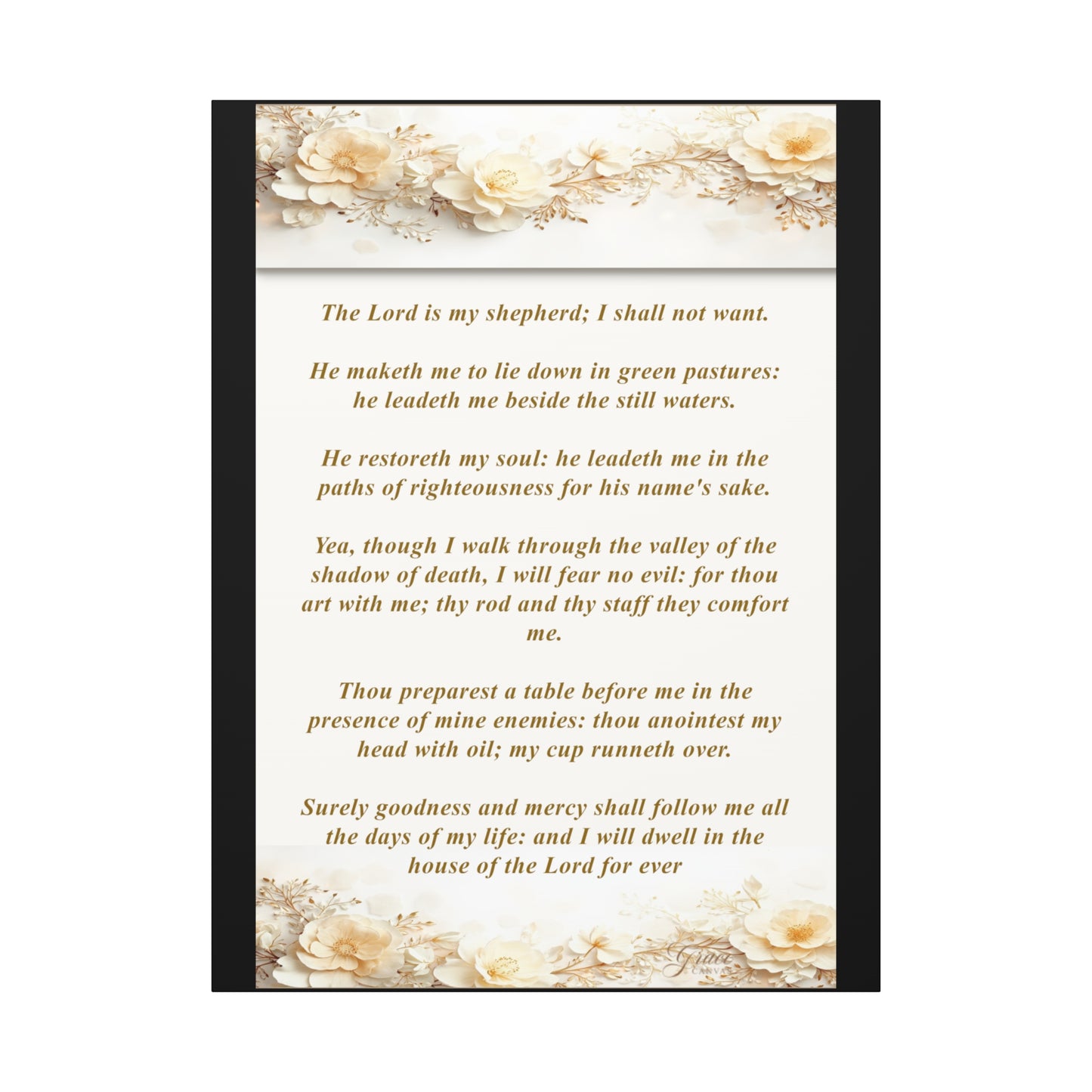 Psalm 23 Verse Home Decor by Grace Canvas