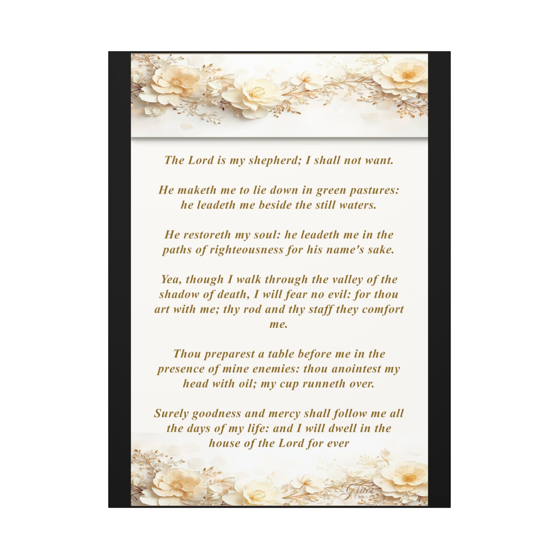 Psalm 23 Verse Home Decor by Grace Canvas