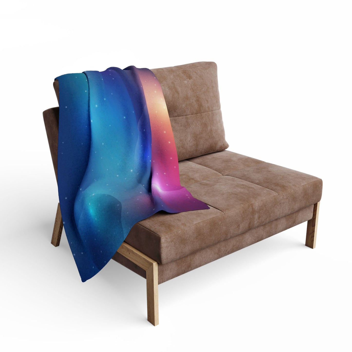Aurora Galaxy Fleece Blanket — Colorful Northern Lights Throw