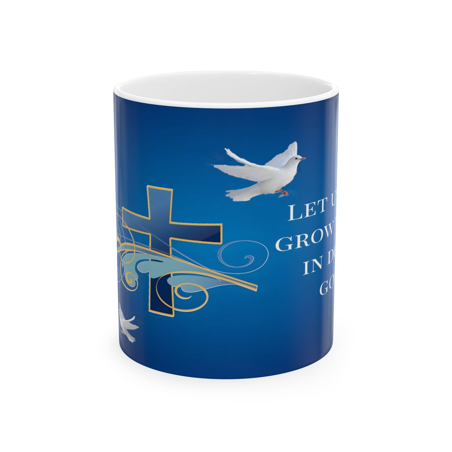 Blue Cross Faith-Inspired Ceramic Mug