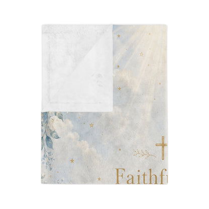 Boys Faithfully & Wonderfully Made Velveteen Blanket