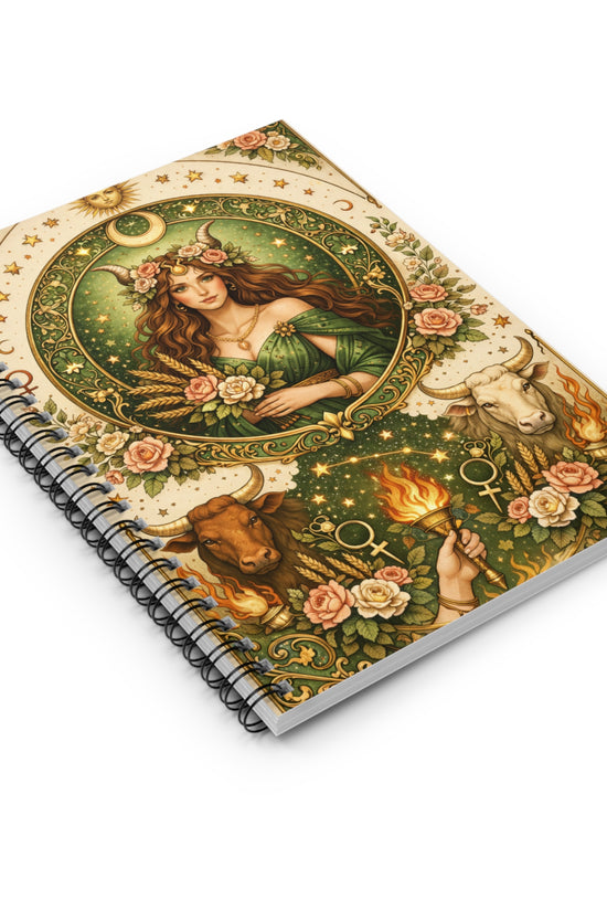 Celestial Taurus Spiral Notebook by Grace Canvas Shop